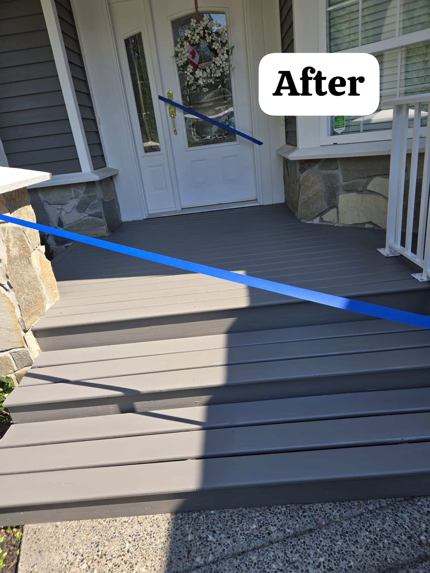 Fireplace area after updated finish