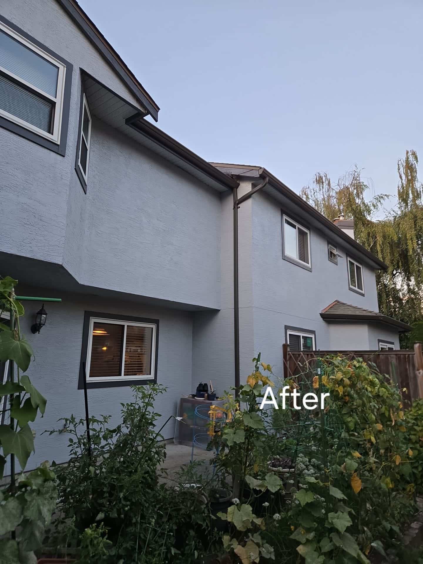 Fence and exterior wood after completion